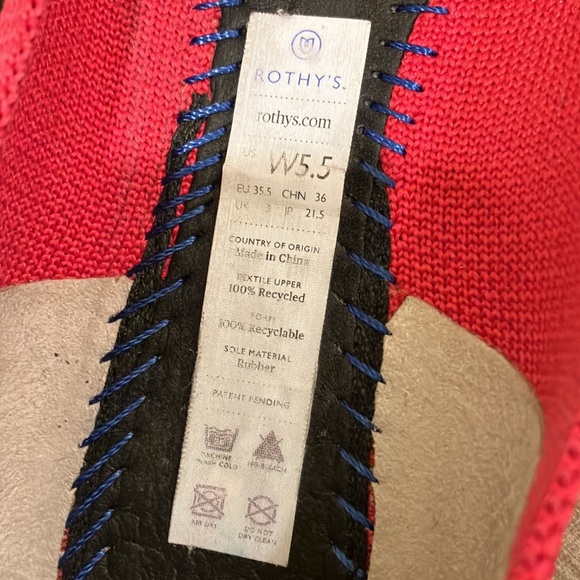 Rothy’s round toe flats hot pink color size 5.5 - Picture 11 of 13